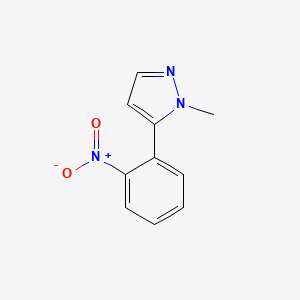 molecular formula C10H9N3O2 B3041497 1-methyl-5-(2-nitrophenyl)-1H-pyrazole CAS No. 305811-46-5