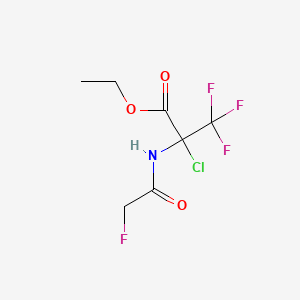 molecular formula C7H8ClF4NO3 B3041501 Ethyl 2-chloro-3,3,3-trifluoro-2-[(2-fluoroacetyl)amino]propanoate CAS No. 305864-29-3