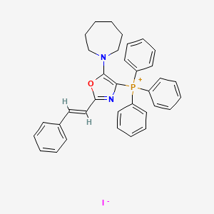 molecular formula C35H34IN2OP B3041515 (2-Styryl-5-azepan-1-yl-1,3-oxazol-4-yl)(triphenyl)phosphonium iodide CAS No. 308805-06-3