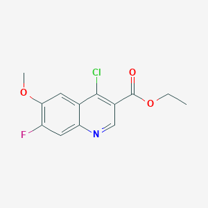 molecular formula C13H11ClFNO3 B3041521 Ethyl 4-chloro-7-fluoro-6-methoxyquinoline-3-carboxylate CAS No. 311346-71-1