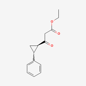 molecular formula C14H16O3 B3041568 Ethyl 3-oxo-3-((1R,2R)-2-phenylcyclopropyl)propanoate CAS No. 324570-24-3