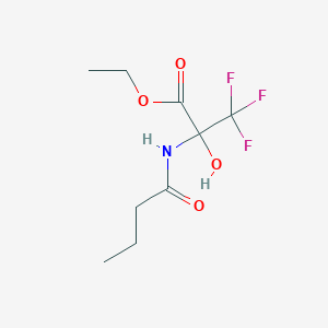 molecular formula C9H14F3NO4 B3041582 Ethyl 2-(butyrylamino)-3,3,3-trifluoro-2-hydroxypropanoate CAS No. 328270-25-3