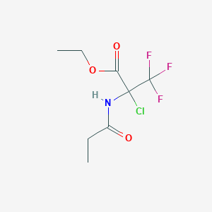 molecular formula C8H11ClF3NO3 B3041584 Ethyl 2-chloro-3,3,3-trifluoro-2-(propionylamino)propanoate CAS No. 328270-31-1