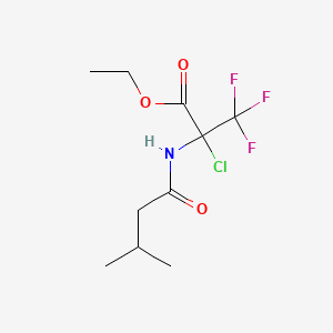 molecular formula C10H15ClF3NO3 B3041595 Ethyl 2-chloro-3,3,3-trifluoro-2-[(3-methylbutanoyl)amino]propanoate CAS No. 329182-55-0