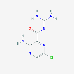 molecular formula C6H7ClN6O B030416 3-Amino-6-chloro-n-(diaminomethylidene)pyrazine-2-carboxamide CAS No. 1203-87-8
