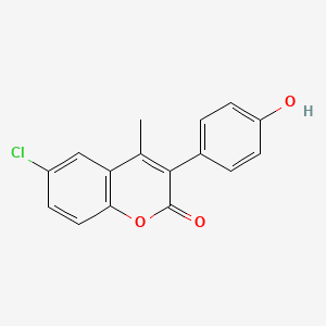 molecular formula C16H11ClO3 B3041623 6-Chloro-3-(4-hydroxyphenyl)-4-methylchromen-2-one CAS No. 331821-40-0