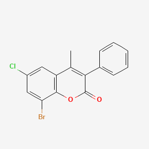 molecular formula C16H10BrClO2 B3041632 8-Bromo-6-chloro-4-methyl-3-phenylcoumarin CAS No. 332104-25-3