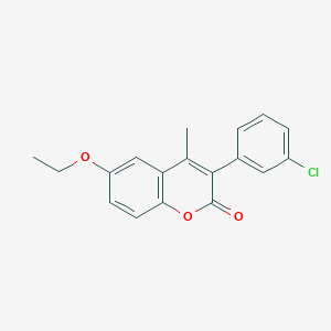 molecular formula C18H15ClO3 B3041635 3-(3 inverted exclamation mark -Chlorophenyl)-6-ethoxy-4-methylcoumarin CAS No. 332104-30-0