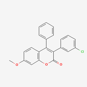 3-(3-Chlorophenyl)-7-methoxy-4-phenylchromen-2-one