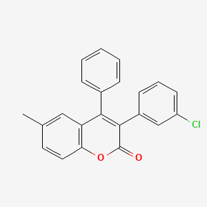 3-(3-Chlorophenyl)-6-methyl-4-phenylchromen-2-one