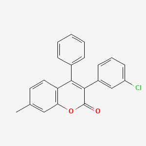 3-(3-Chlorophenyl)-7-methyl-4-phenylchromen-2-one