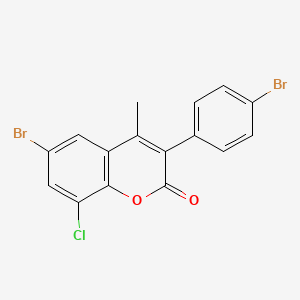 6-Bromo-3-(4-bromophenyl)-8-chloro-4-methylchromen-2-one