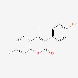 molecular formula C17H13BrO2 B3041646 3-(4 inverted exclamation mark -Bromophenyl)-4,7-dimethylcoumarin CAS No. 332104-50-4