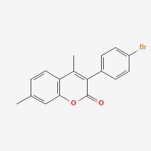 3-(4-Bromophenyl)-4,7-dimethylchromen-2-one