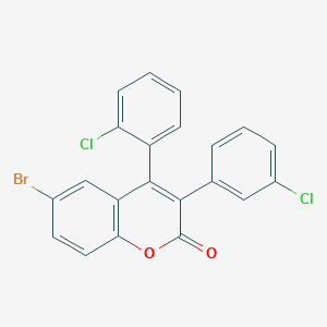 6-Bromo-4-(2-chlorophenyl)-3-(3-chlorophenyl)chromen-2-one
