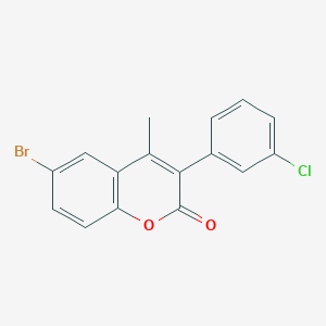 molecular formula C16H10BrClO2 B3041651 6-Bromo-3-(3 inverted exclamation mark -chlorophenyl)-4-methylcoumarin CAS No. 332104-56-0