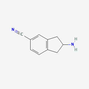 molecular formula C10H10N2 B3041656 2-amino-2,3-dihydro-1H-indene-5-carbonitrile CAS No. 332185-12-3