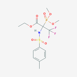 molecular formula C14H19F3NO7PS B3041698 Ethyl 2-(dimethoxyphosphoryl)-3,3,3-trifluoro-2-{[(4-methylphenyl)sulphonyl]amino}propanoate CAS No. 340033-07-0
