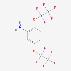 molecular formula C10H5F10NO2 B3041701 2,5-Di(1,1,2,2,2-pentafluoroethoxy)aniline CAS No. 34065-82-2