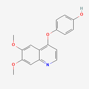 molecular formula C17H15NO4 B3041719 4-(6,7-Dimethoxyquinolin-4-yloxy)phenol CAS No. 347405-65-6
