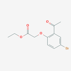 molecular formula C12H13BrO4 B3041720 Ethyl 2-(2-acetyl-4-bromophenoxy)acetate CAS No. 34849-50-8