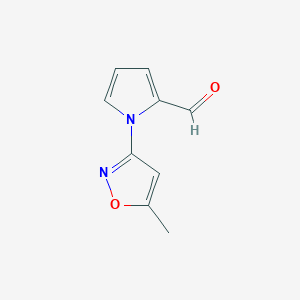 molecular formula C9H8N2O2 B3041764 1-(5-methyl-1,2-oxazol-3-yl)-1H-pyrrole-2-carbaldehyde CAS No. 358332-85-1