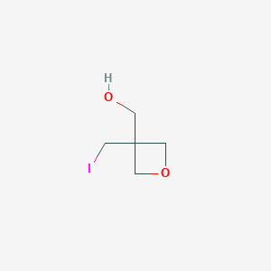 molecular formula C5H9IO2 B3041765 Oxetane, 3-hydroxymethyl-3-iodomethyl CAS No. 35842-58-1