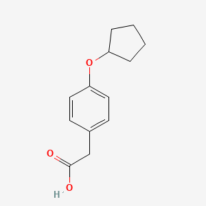molecular formula C13H16O3 B3041766 2-(4-(Cyclopentyloxy)phenyl)acetic acid CAS No. 3585-72-6
