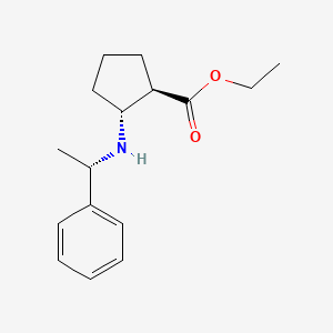(1R,2R)-Ethyl 2-(((S)-1-phenylethyl)amino)cyclopentanecarboxylate