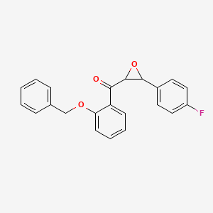 molecular formula C22H17FO3 B3041774 [2-(Benzyloxy)phenyl][3-(4-fluorophenyl)-2-oxiranyl]methanone CAS No. 36129-66-5