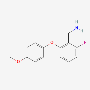 2-Fluoro-6-(4-methoxyphenoxy)benzylamine