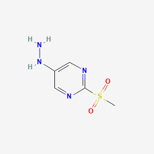 molecular formula C5H8N4O2S B3041833 5-Hydrazinyl-2-(methylsulfonyl)pyrimidine CAS No. 38275-53-5