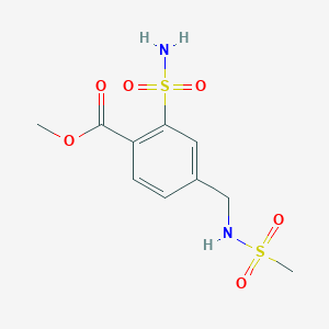 molecular formula C10H14N2O6S2 B3041862 Methyl 4-(methylsulfonamidomethyl)-2-sulfamoylbenzoate CAS No. 393509-80-3