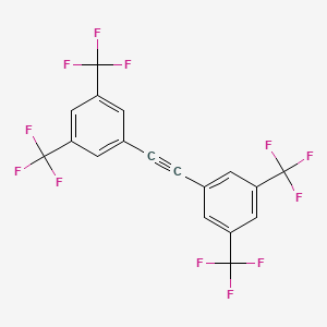 molecular formula C18H6F12 B3041870 Bis[3,5-bis(trifluoromethyl)phenyl]acetylene CAS No. 397864-20-9