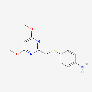 4-[(4,6-Dimethoxypyrimidin-2-yl)methylsulfanyl]aniline
