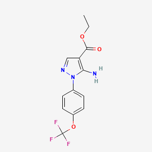 Ethyl 5-amino-1-[4-(trifluoromethoxy)phenyl]-1H-pyrazole-4-carboxylate