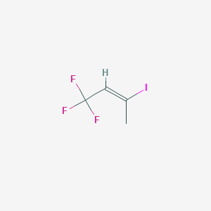 molecular formula C4H4F3I B3041901 (E)-1,1,1-trifluoro-3-iodobut-2-ene CAS No. 406-53-1