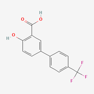 molecular formula C14H9F3O3 B3041946 2-hydroxy-5-[4-(trifluoromethyl)phenyl]benzoic Acid CAS No. 43029-72-7