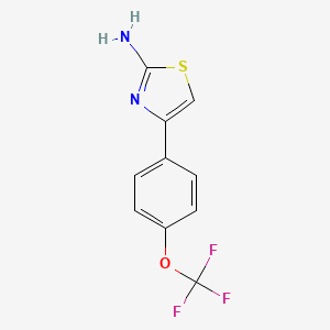 molecular formula C10H7F3N2OS B3041953 4-(4-Trifluoromethoxyphenyl)thiazol-2-ylamine CAS No. 436151-95-0