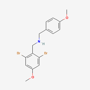 molecular formula C16H17Br2NO2 B3041968 N-[(2,6-dibromo-4-methoxyphenyl)methyl]-1-(4-methoxyphenyl)methanamine CAS No. 444663-76-7