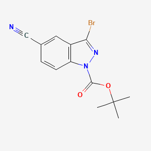 tert-Butyl 3-bromo-5-cyano-1H-indazole-1-carboxylate