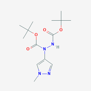 di-tert-butyl 1-(1-methyl-1H-pyrazol-4-yl)hydrazine-1,2-dicarboxylate