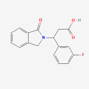 3-(3-fluorophenyl)-3-(1-oxo-1,3-dihydro-2H-isoindol-2-yl)propanoic acid