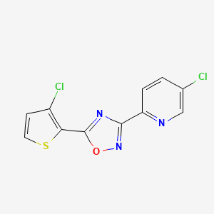 5-Chloro-2-(5-(3-chlorothiophen-2-yl)-1,2,4-oxadiazol-3-yl)pyridine