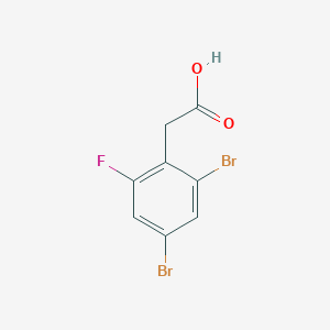 molecular formula C8H5Br2FO2 B3042078 2-(2,4-dibromo-6-fluorophenyl)acetic acid CAS No. 497181-25-6