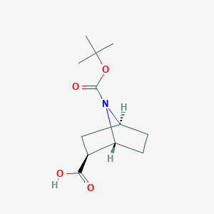 molecular formula C12H19NO4 B3042089 (1R,2S,4S)-7-(tert-Butoxycarbonyl)-7-azabicyclo[2.2.1]heptane-2-carboxylic acid CAS No. 500556-91-2