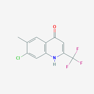 molecular formula C11H7ClF3NO B3042103 7-Chloro-4-hydroxy-6-methyl-2-(trifluoromethyl)quinoline CAS No. 503315-80-8