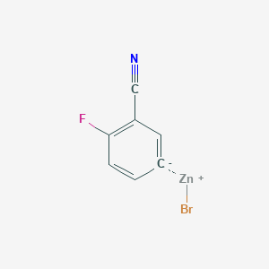 molecular formula C7H3BrFNZn B3042159 bromozinc(1+);2-fluorobenzene-5-ide-1-carbonitrile CAS No. 518990-00-6
