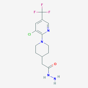 2-{1-[3-Chloro-5-(trifluoromethyl)pyridin-2-yl]piperidin-4-yl}acetohydrazide