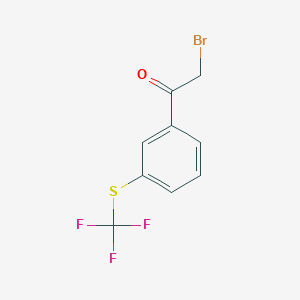 molecular formula C9H6BrF3OS B3042319 3-(Trifluoromethylthio)phenacyl bromide CAS No. 56773-34-3